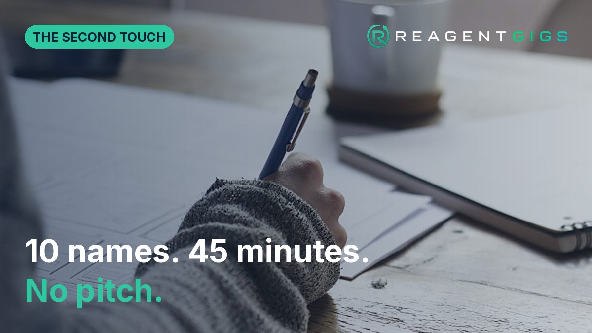 A notebook and pen: ten names, 45 minutes, no pitch